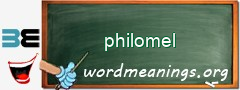 WordMeaning blackboard for philomel
